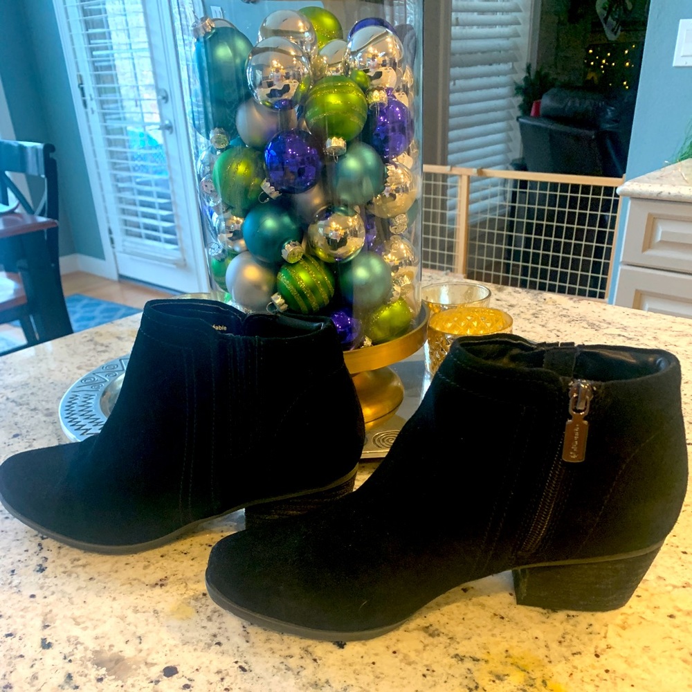LIKE NEW BLONDO black booties! Waterproof-suede- 2 inch booties!🤩❄️☔️🤩